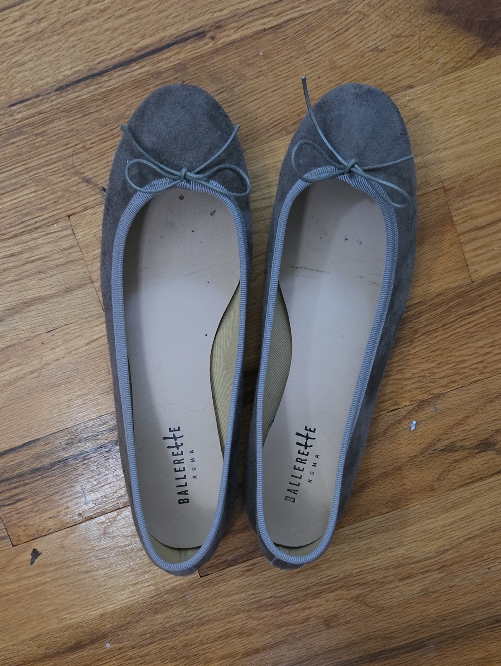 Ballerette Taupe Suede Ballet Flats